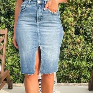 RISEN Full Size High Rise Front Slit Pencil
Skirts